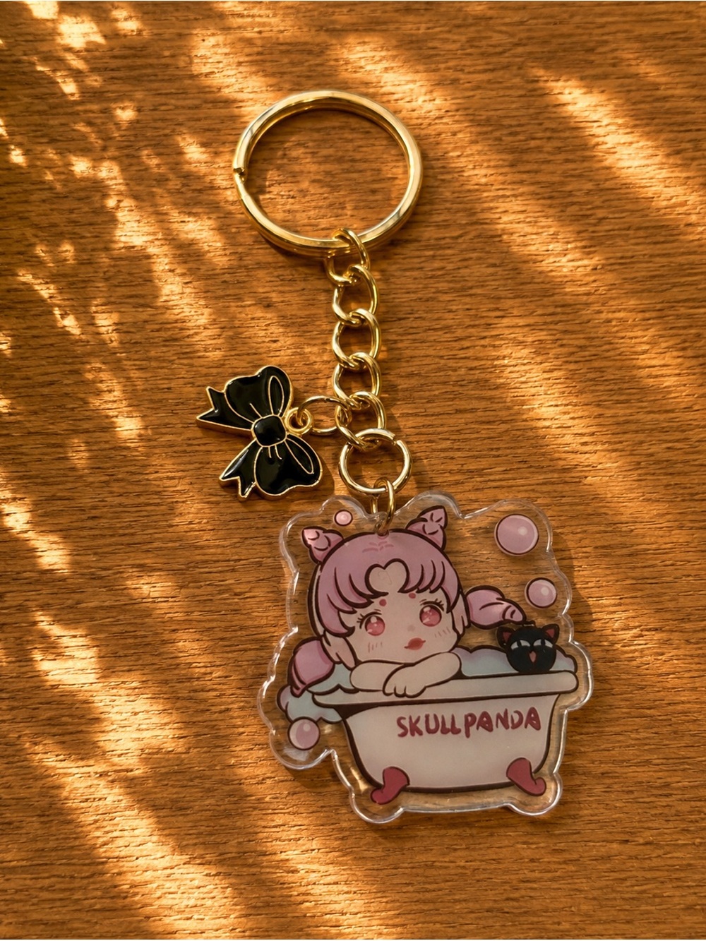 3/$25 Handmade SKULLPANDA inspired keychain/bag charm